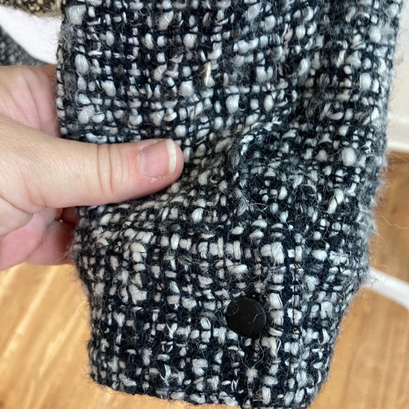 Kenneth Cole Moto Jacket Tweed Leather Trim M - Picture 8 of 12